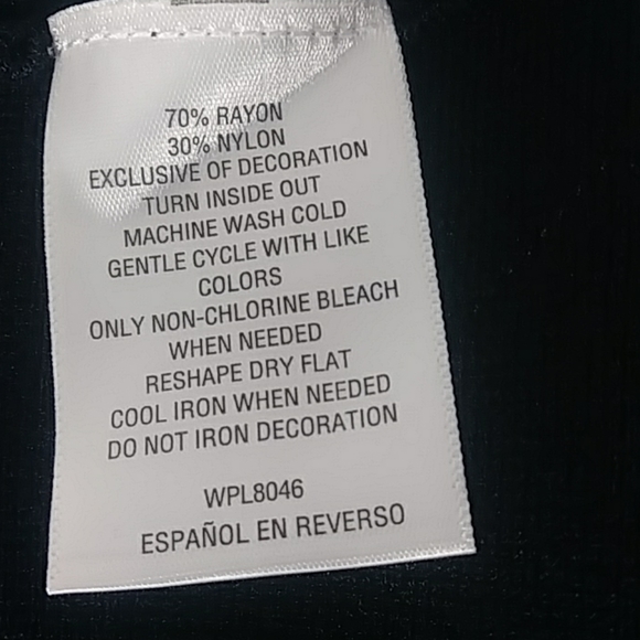 Charter Club woman black 3/4 Slv dress 1X - Picture 6 of 6